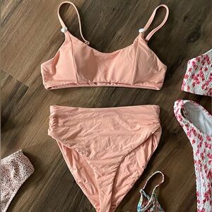 Peach /Soft Coral Shell Bikini Set